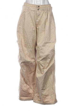 Pantaloni de femei Bershka, Mărime L, Culoare Bej, Preț 73,98 Lei
