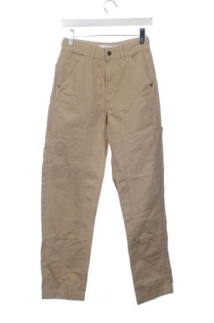 Damskie spodnie Bershka, Rozmiar XS, Kolor Beżowy, Cena 95,99 zł