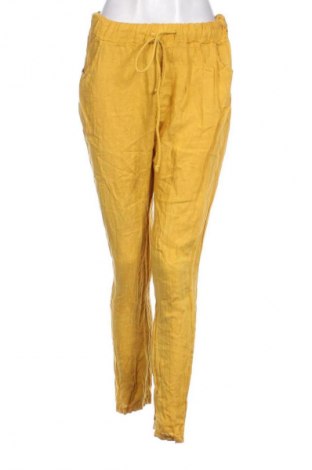 Pantaloni de femei Made In Italy, Mărime S, Culoare Galben, Preț 73,98 Lei