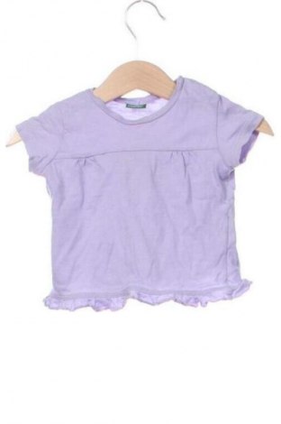 Детска блуза United Colors Of Benetton, Размер 3-6m/ 62-68 см, Цвят Лилав, Цена 23,00 лв.