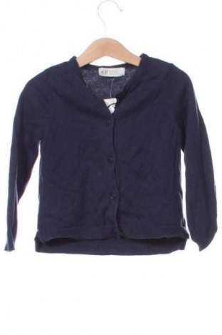 Pulover cu nasturi pentru copii H&M, Mărime 2-3y/ 98-104 cm, Culoare Albastru, Preț 43,37 Lei