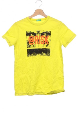 Tricou pentru copii United Colors Of Benetton, Mărime 12-13y/ 158-164 cm, Culoare Galben, Preț 48,99 Lei