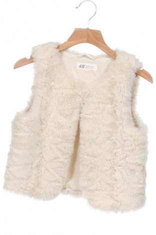 Kinderweste H&M, Größe 6-7y/ 122-128 cm, Farbe Ecru, Preis 7,99 €