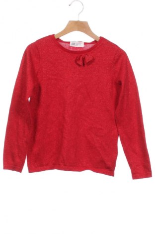 Детски пуловер H&M, Размер 6-7y/ 122-128 см, Цвят Червен, Цена 17,00 лв.
