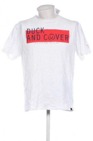 Męski T-shirt Duck and Cover, Rozmiar XXL, Kolor Biały, Cena 49,99 zł