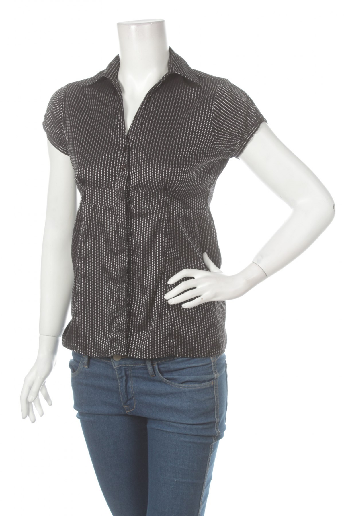 Γυναικείο πουκάμισο Promod, Μέγεθος S, Χρώμα Μαύρο, Τιμή 10,52 €