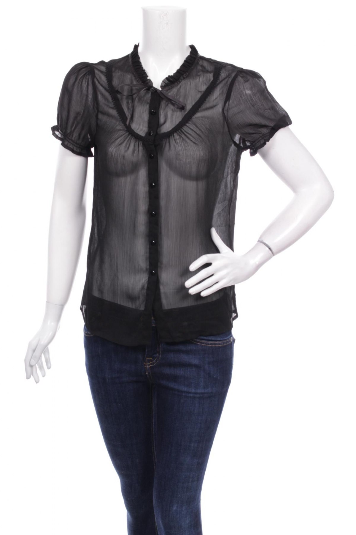 Γυναικείο πουκάμισο, Μέγεθος M, Χρώμα Μαύρο, Τιμή 11,13 €