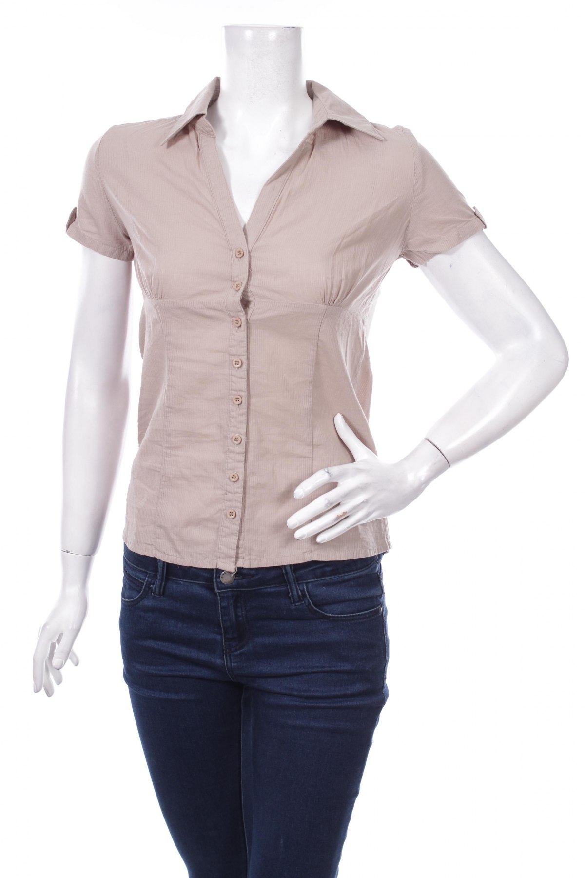 Γυναικείο πουκάμισο, Μέγεθος XS, Χρώμα  Μπέζ, Τιμή 16,49 €
