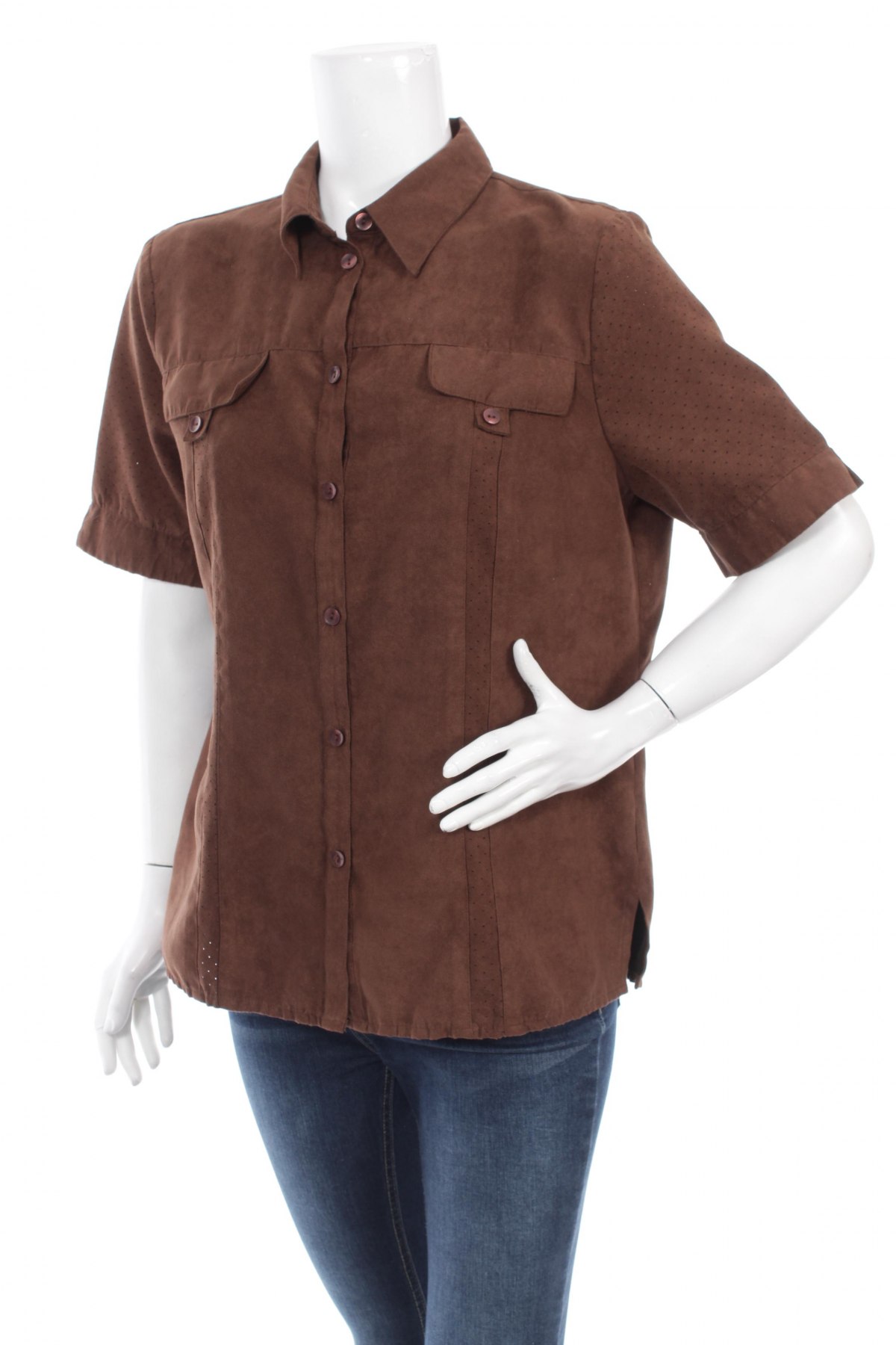 Γυναικείο πουκάμισο, Μέγεθος L, Χρώμα Καφέ, Τιμή 11,86 €