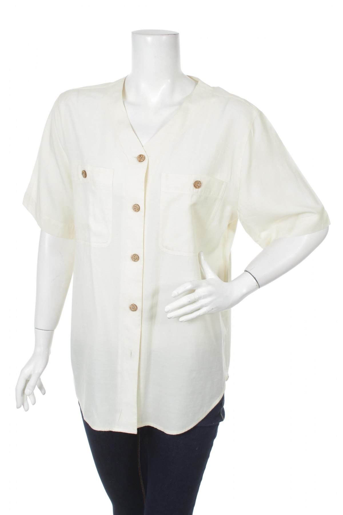 Γυναικείο πουκάμισο, Μέγεθος M, Χρώμα Εκρού, Τιμή 14,51 €