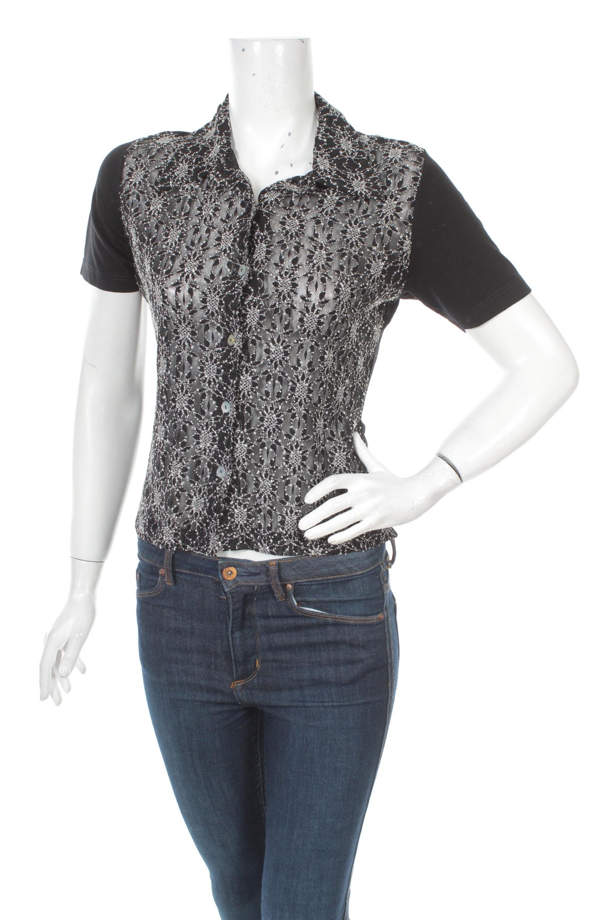 Γυναικείο πουκάμισο Concept E.b., Μέγεθος S, Χρώμα Μαύρο, Τιμή 11,34 €
