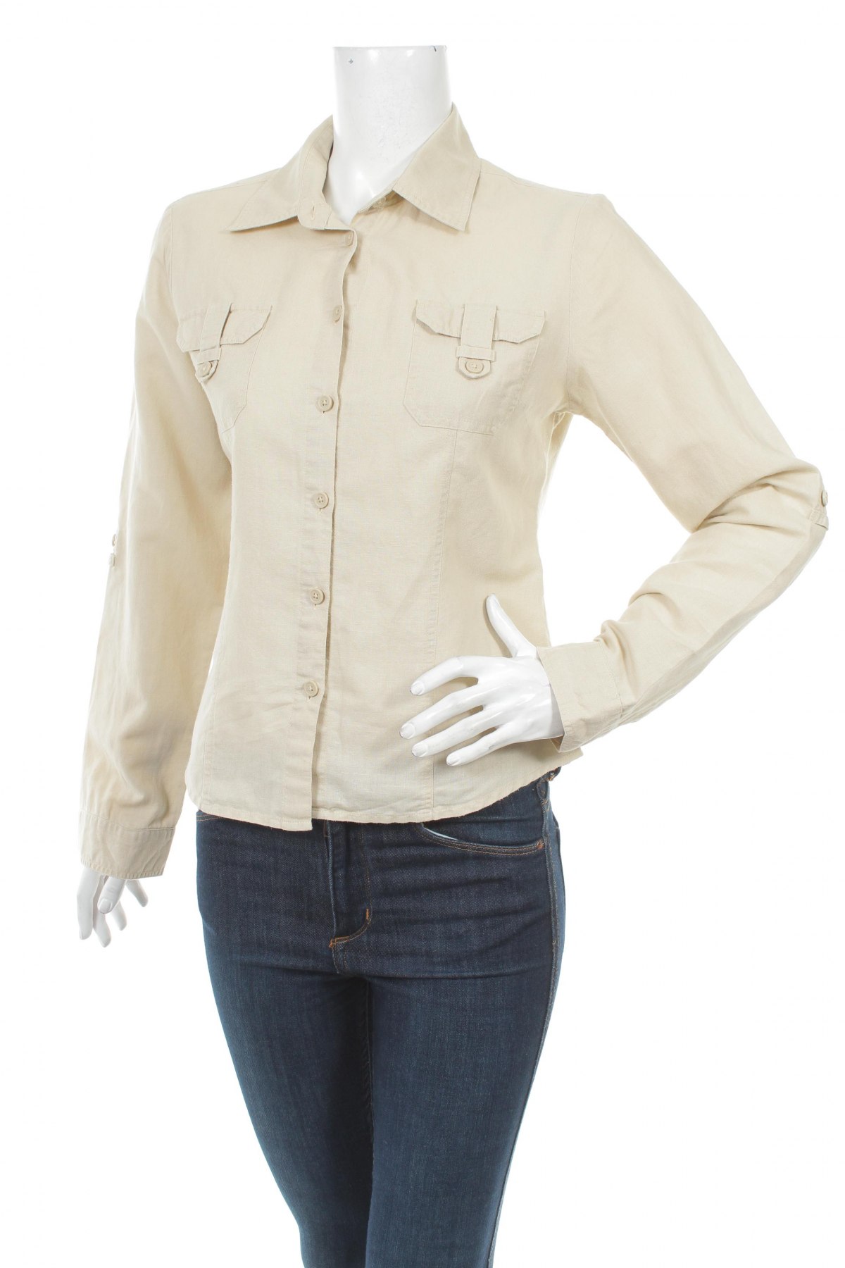 Γυναικείο πουκάμισο, Μέγεθος M, Χρώμα  Μπέζ, Τιμή 18,04 €