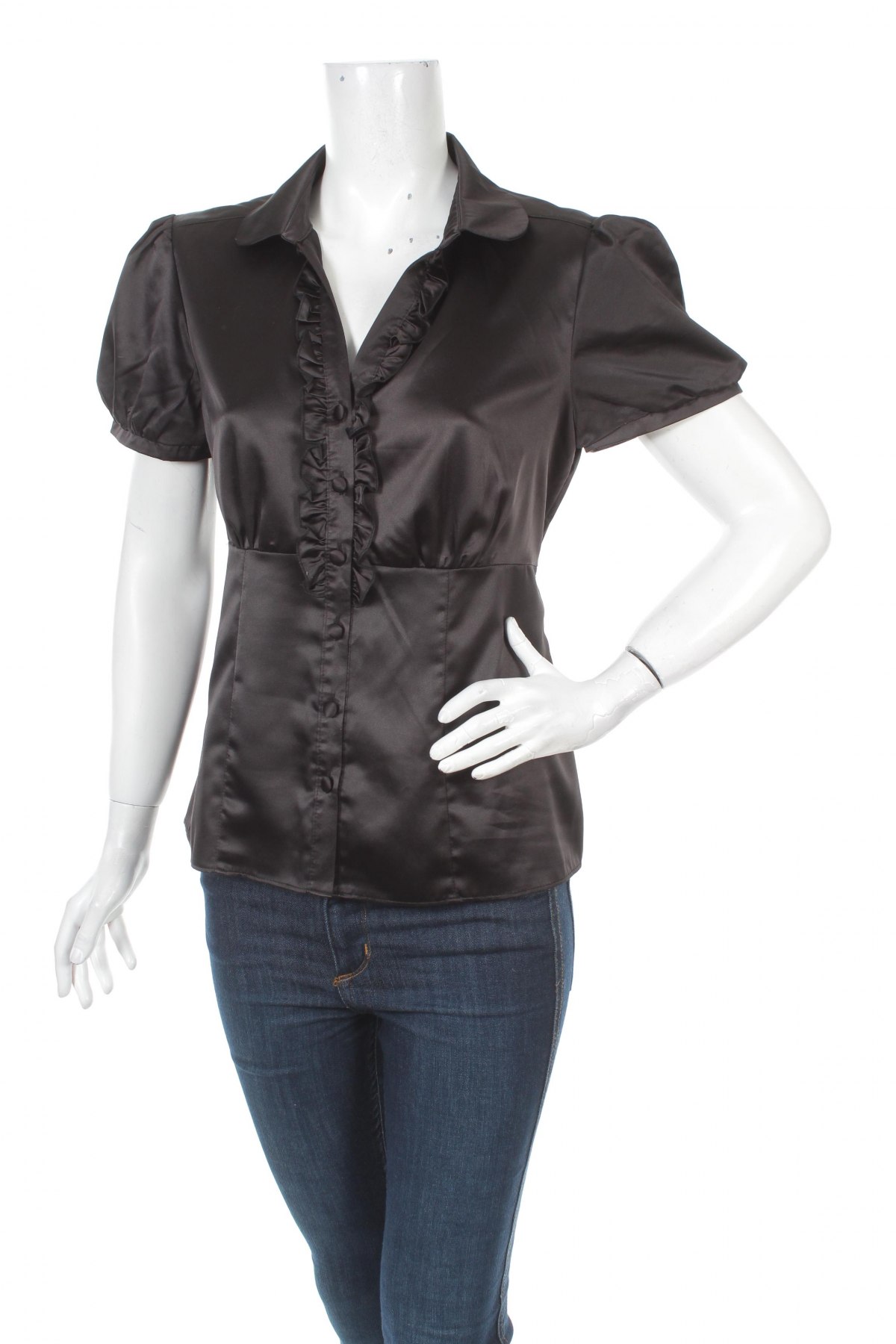 Γυναικείο πουκάμισο F&F, Μέγεθος XL, Χρώμα Μαύρο, Τιμή 11,86 €