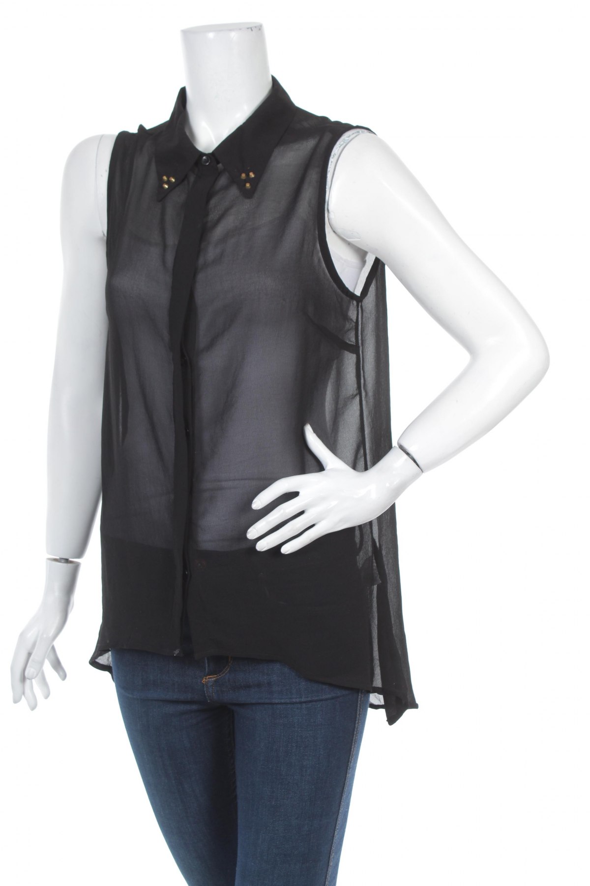 Γυναικείο πουκάμισο Guna, Μέγεθος L, Χρώμα Μαύρο, Τιμή 14,74 €