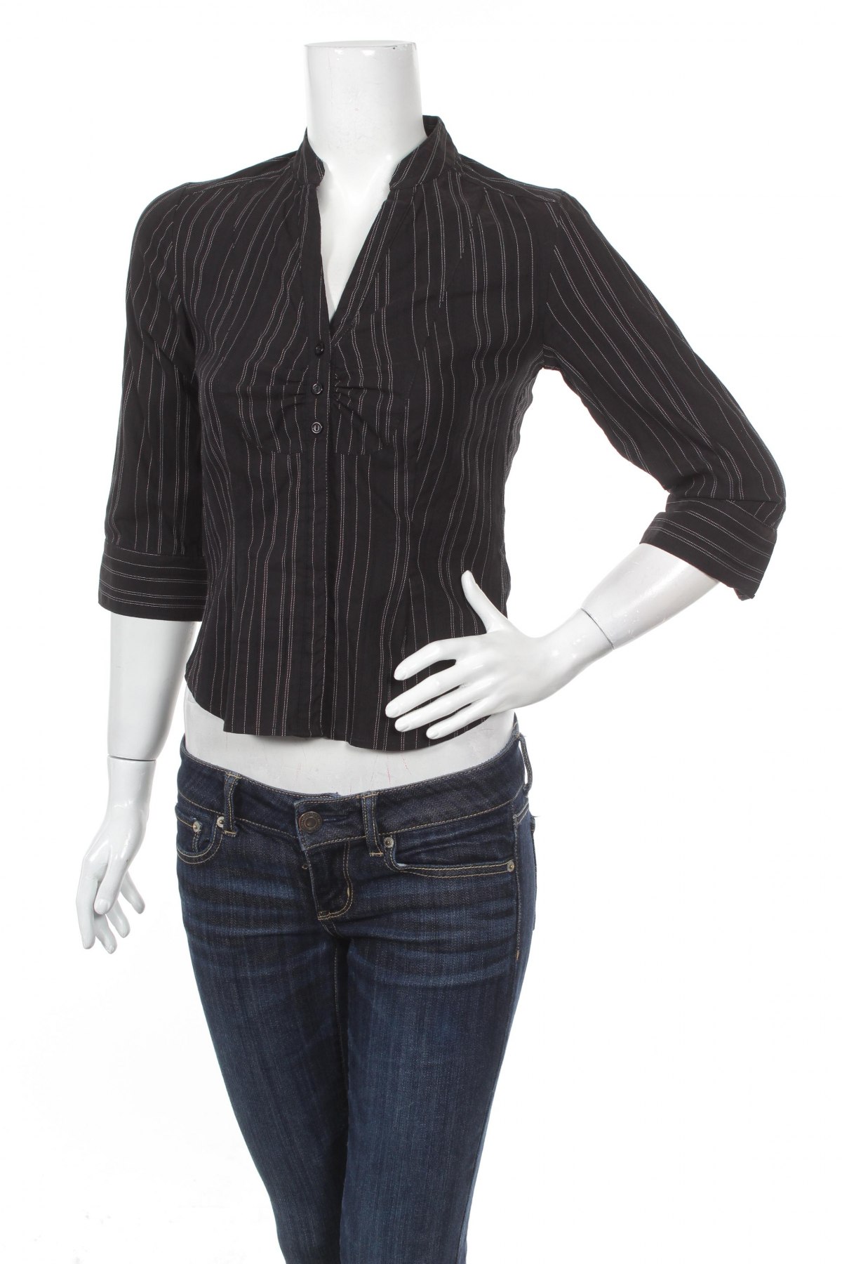 Γυναικείο πουκάμισο H&M, Μέγεθος S, Χρώμα Μαύρο, Τιμή 14,23 €