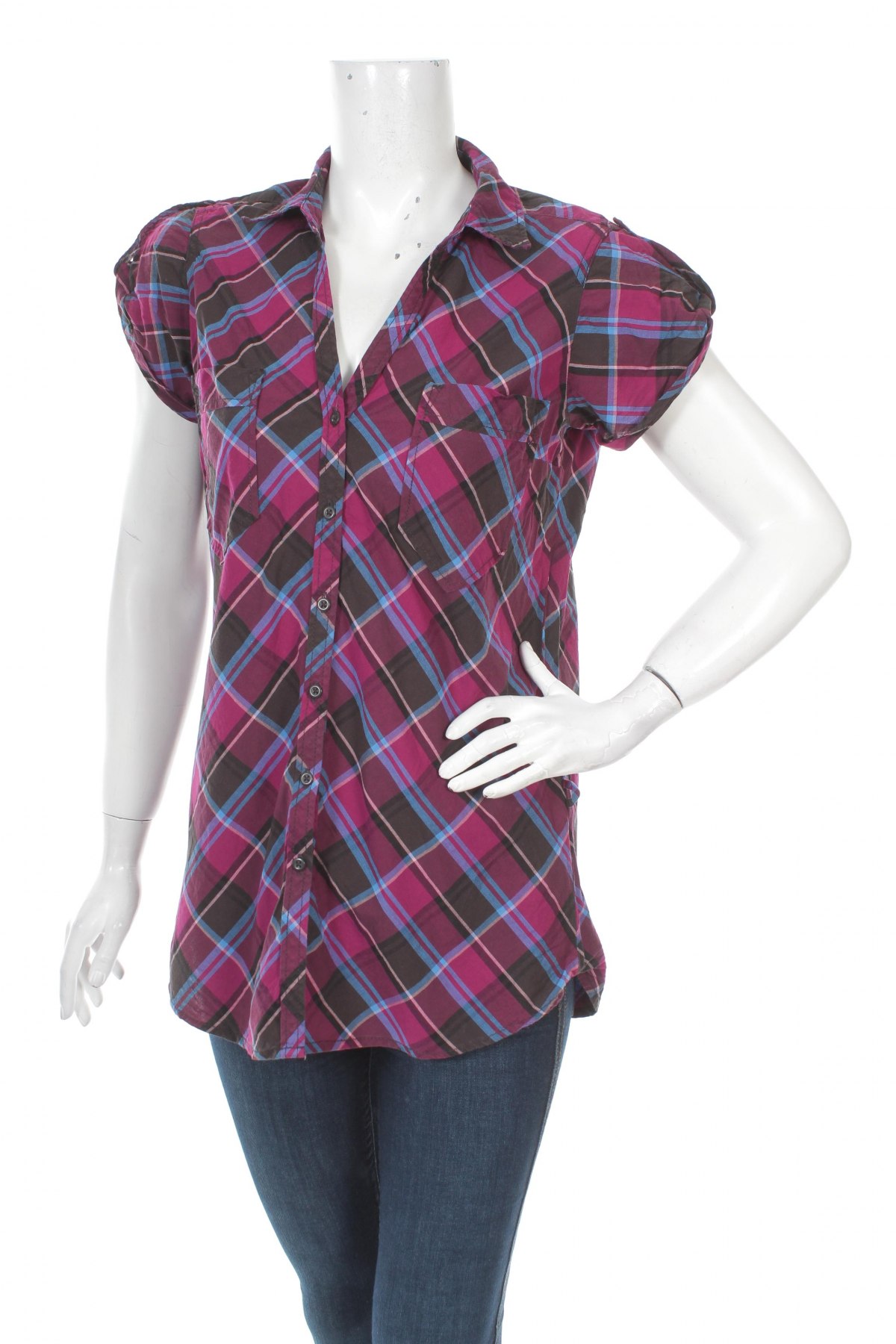 Γυναικείο πουκάμισο H&M Divided, Μέγεθος M, Χρώμα Πολύχρωμο, Τιμή 12,37 €