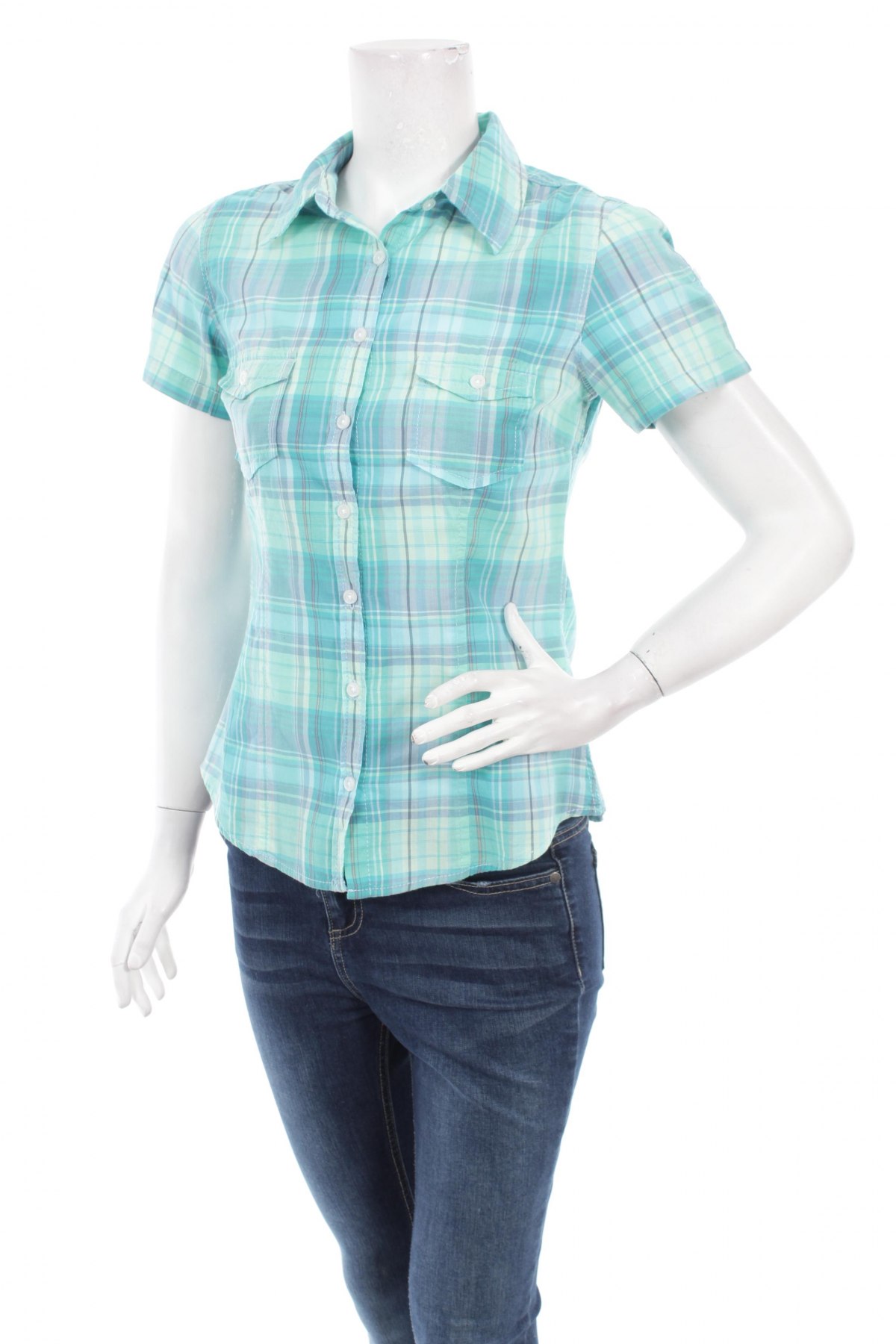 Γυναικείο πουκάμισο H&M L.o.g.g, Μέγεθος S, Χρώμα Πράσινο, Τιμή 11,34 €