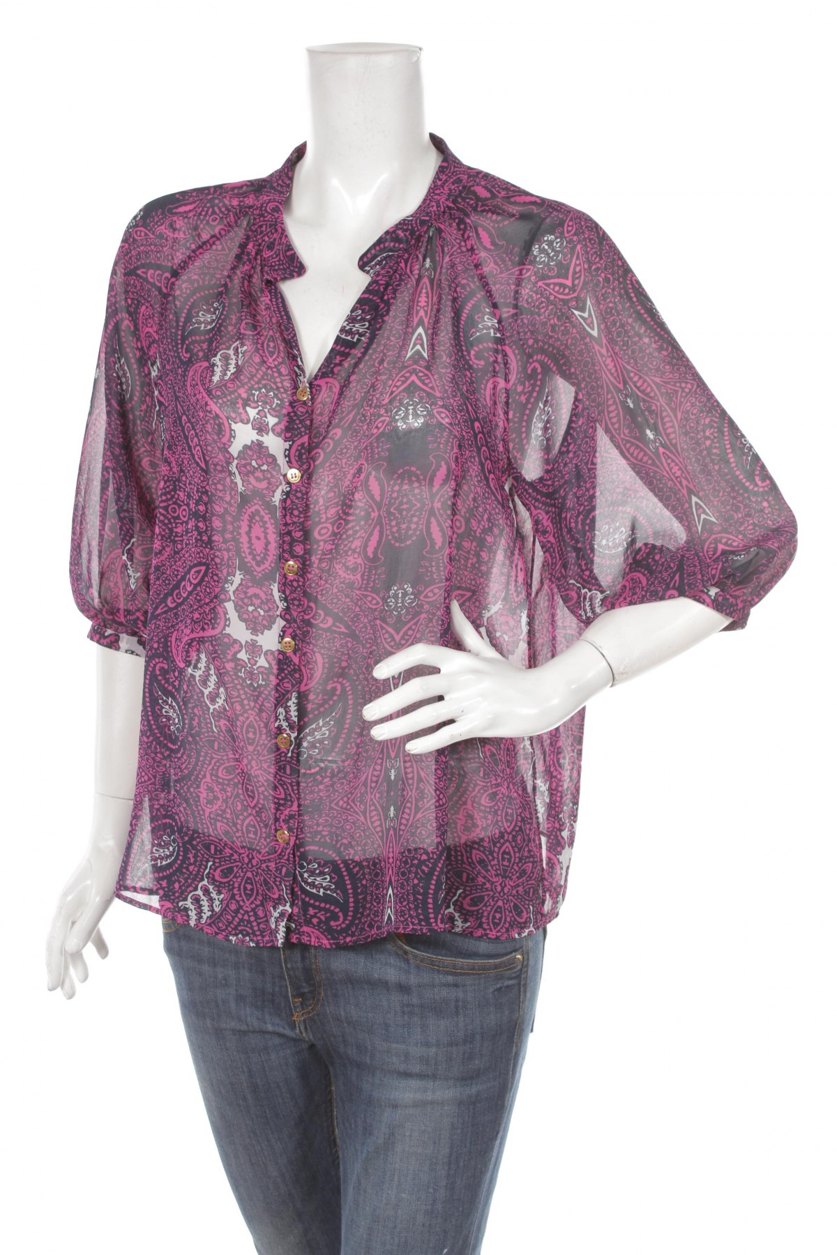 Γυναικείο πουκάμισο Mango, Μέγεθος M, Χρώμα Βιολετί, Τιμή 16,08 €