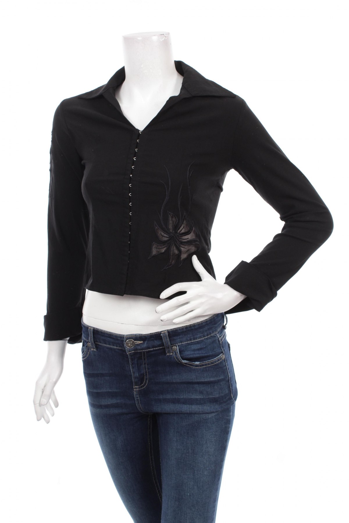Γυναικείο πουκάμισο Natures, Μέγεθος M, Χρώμα Μαύρο, Τιμή 13,92 €
