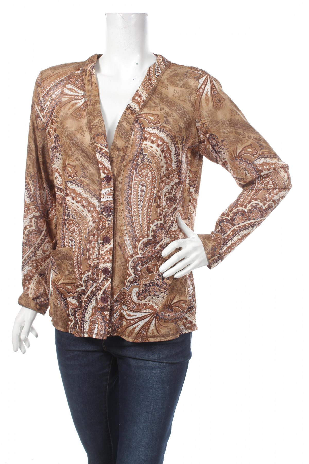 Γυναικείο πουκάμισο Susan Graver, Μέγεθος M, Χρώμα Καφέ, Τιμή 14,23 €