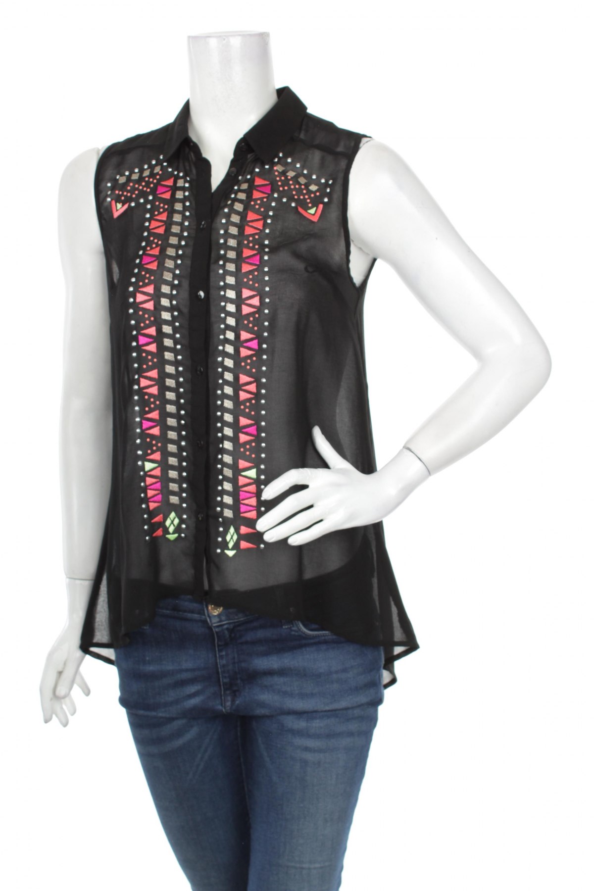 Γυναικείο πουκάμισο Tally Weijl, Μέγεθος M, Χρώμα Μαύρο, Τιμή 14,07 €