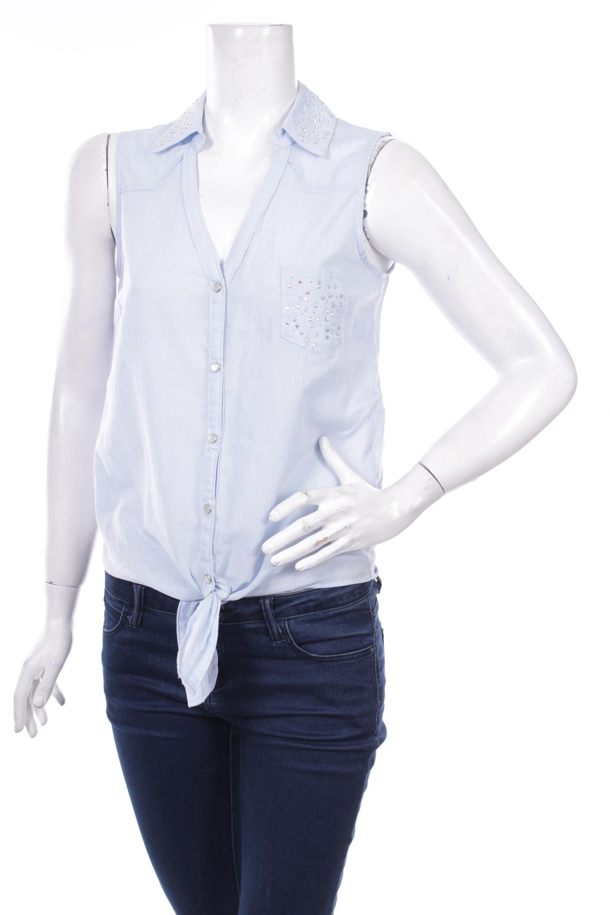 Γυναικείο πουκάμισο Tally Weijl, Μέγεθος M, Χρώμα Μπλέ, Τιμή 22,78 €