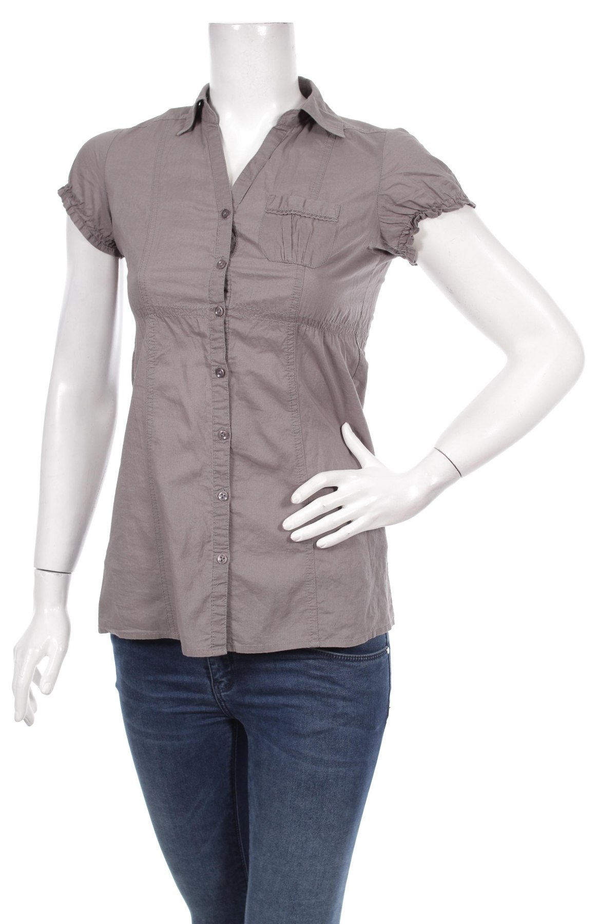 Γυναικείο πουκάμισο Xside, Μέγεθος XS, Χρώμα Γκρί, Τιμή 16,75 €