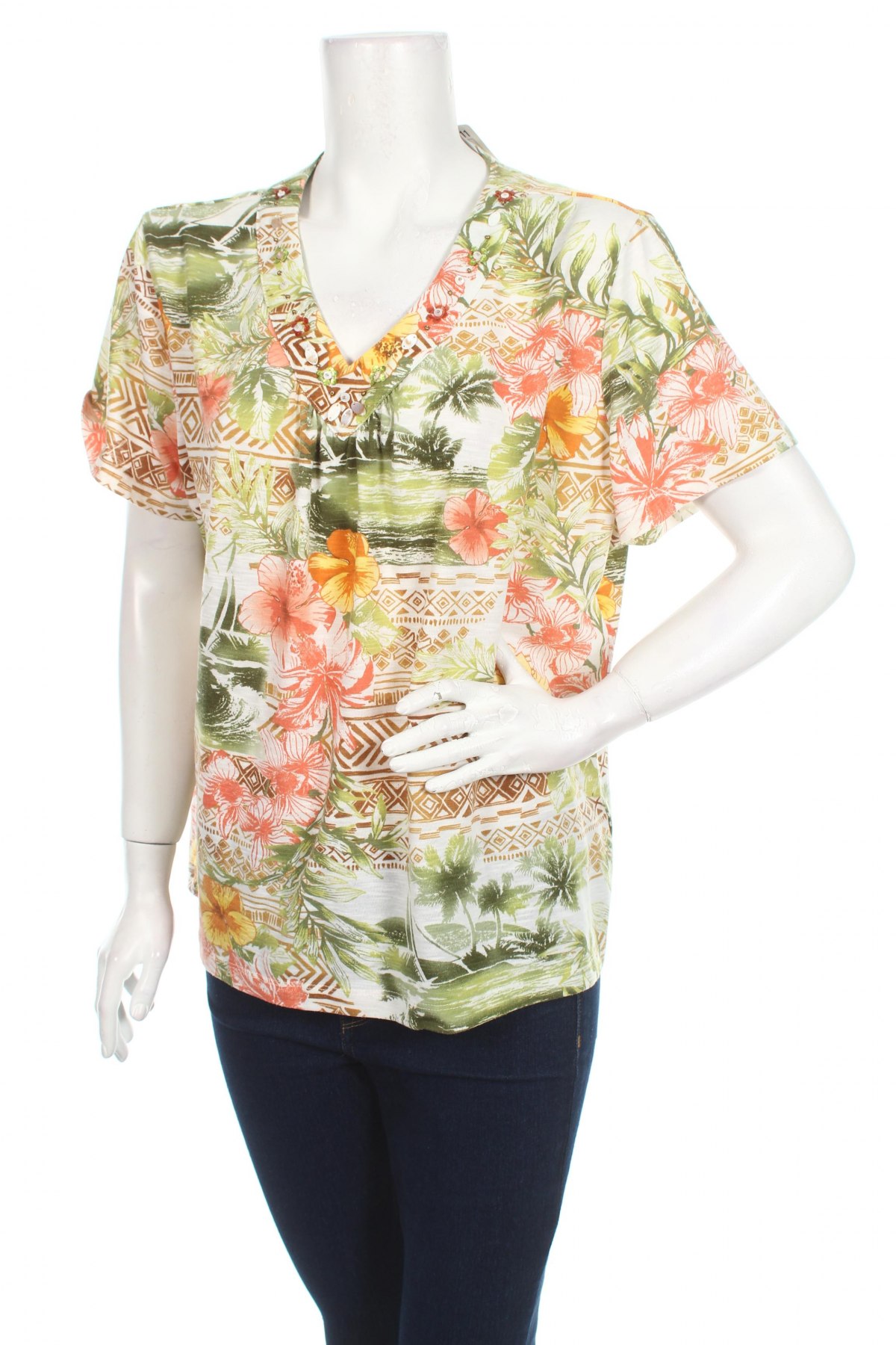 Дамска блуза Alfred Dunner, Размер XL, Цвят Многоцветен, Цена 25,00 лв.