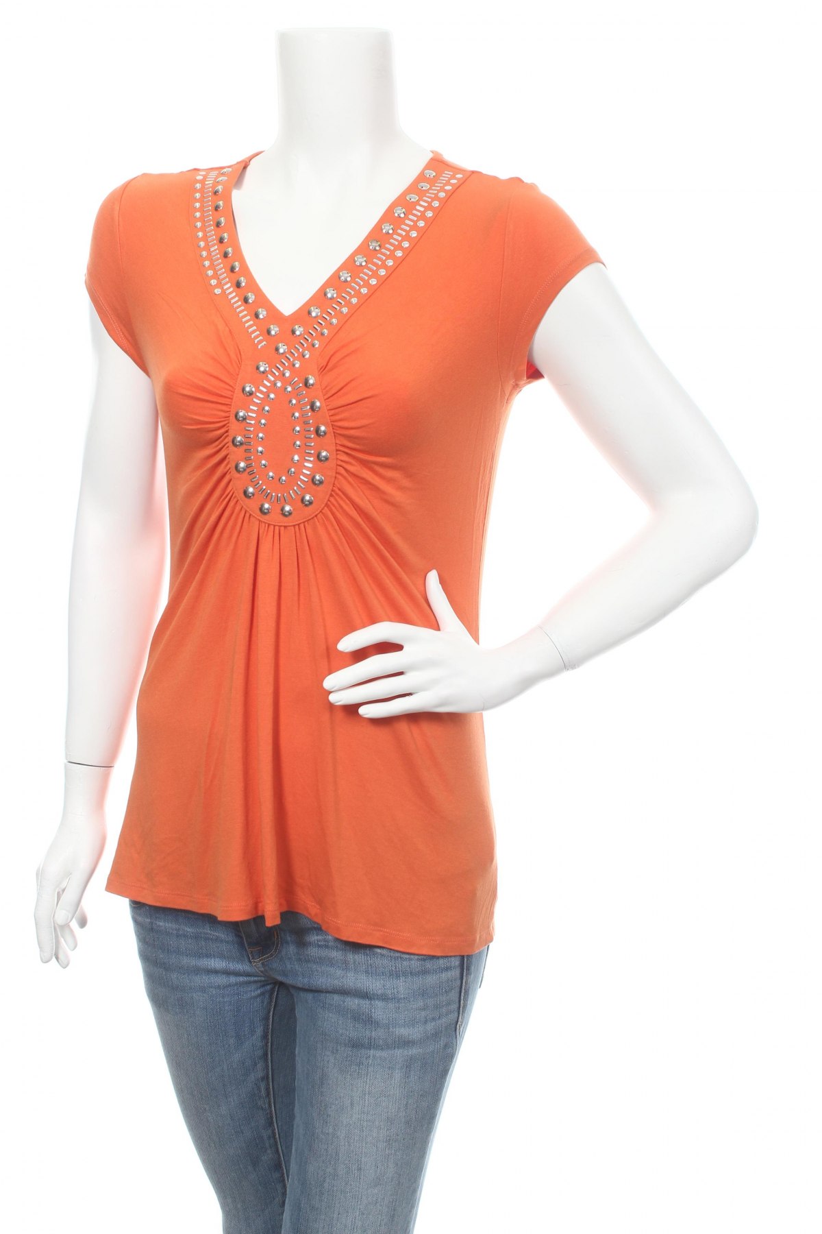 Дамска блуза Mandarin, Размер S, Цвят Оранжев, Цена 34,00 лв.