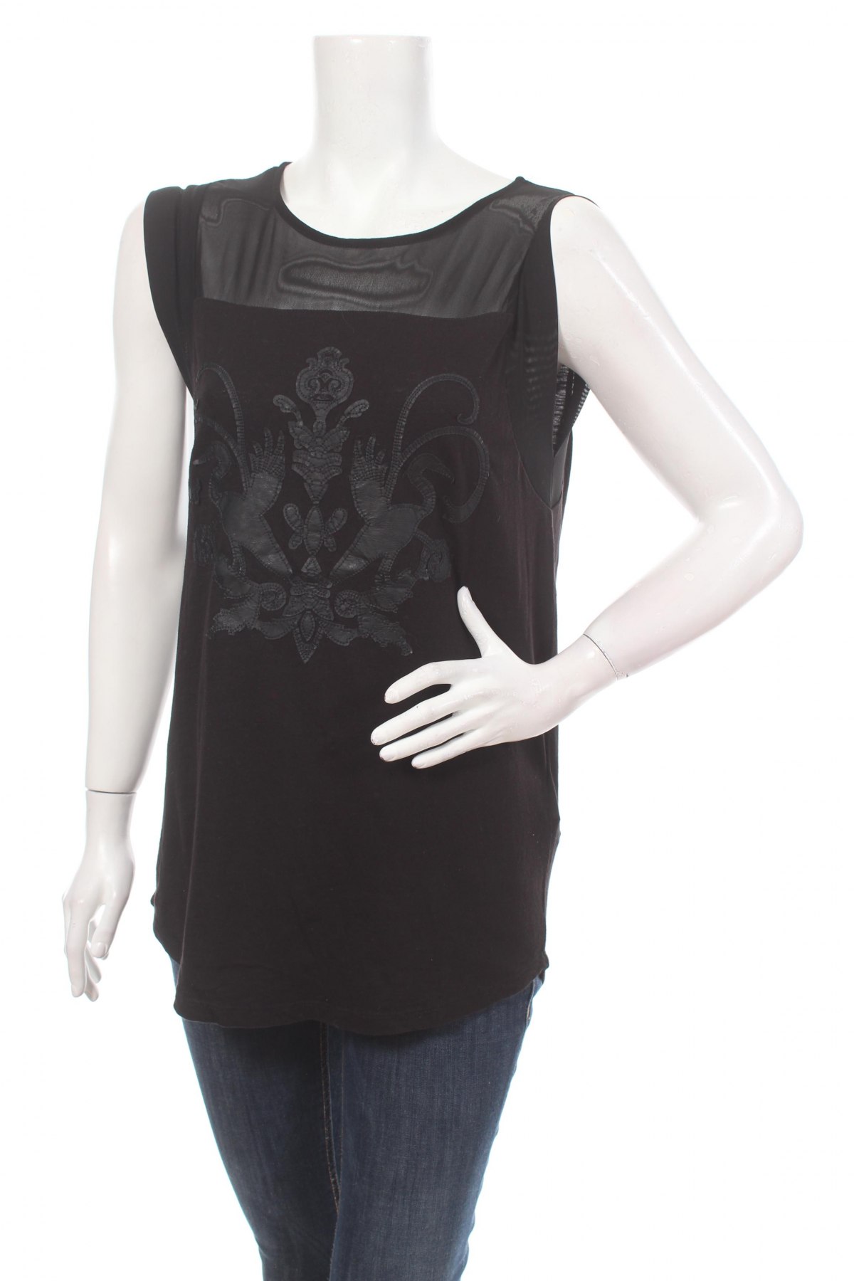 Дамска блуза Sisley, Размер S, Цвят Черен, Цена 30,00 лв.