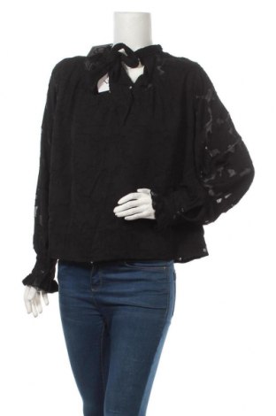 Дамска блуза Atmos & Here, Размер M, Цвят Черен, Полиестер, Цена 35,91 лв.