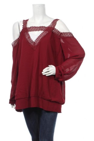 Дамска блуза City Chic, Размер XL, Цвят Червен, Полиестер, Цена 27,30 лв.