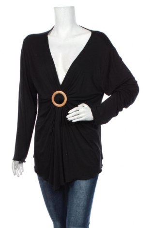 Дамска блуза Clockhouse, Размер XXL, Цвят Черен, 95% вискоза, 5% еластан, Цена 27,30 лв.
