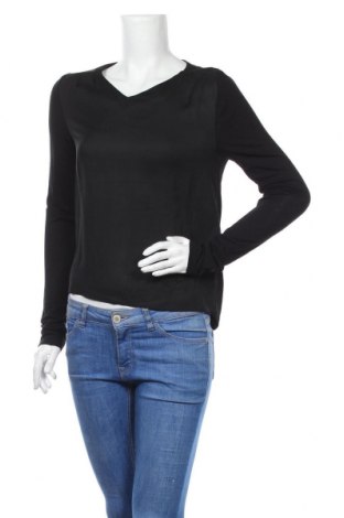 Дамска блуза Emporio Armani, Размер M, Цвят Черен, Вискоза, коприна, Цена 98,00 лв.