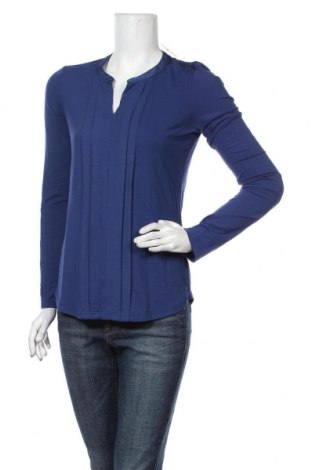 Дамска блуза Woman By Tchibo, Размер S, Цвят Син, 95% вискоза, 5% еластан, Цена 27,30 лв.