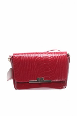 Дамска чанта Camaieu, Цвят Червен, Еко кожа, Цена 28,42 лв.