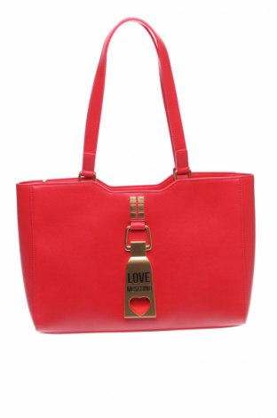 Дамска чанта Love Moschino, Цвят Червен, Еко кожа, Цена 280,37 лв.