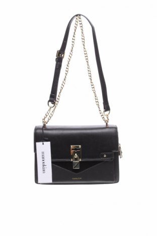 Дамска чанта Manoukian, Цвят Черен, Естествена кожа, естествен велур, Цена 158,47 лв.