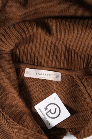 Дамска жилетка Zara Knitwear, Размер M, Цвят Кафяв, Цена 42,00 лв.