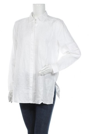 Дамска риза Comma,, Размер M, Цвят Бял, 60% лен, 40% памук, Цена 97,30 лв.