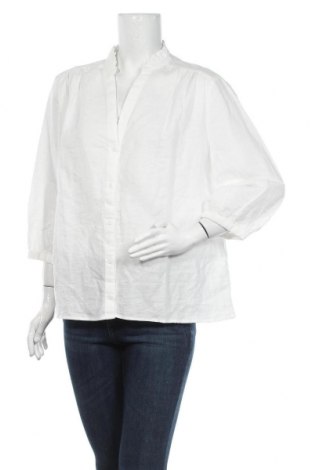 Γυναικείο πουκάμισο Edc By Esprit, Μέγεθος XL, Χρώμα Λευκό, 60% λινό, 40% βαμβάκι, Τιμή 33,17 €