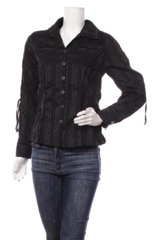 Дамска риза Gina Laura, Размер S, Цвят Черен, 72% памук, 26% полиестер, 2% еластан, Цена 27,30 лв.