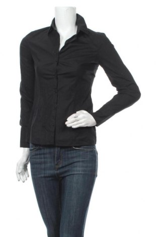 Γυναικείο πουκάμισο Hugo Boss, Μέγεθος XS, Χρώμα Μαύρο, 95% βαμβάκι, 5% ελαστάνη, Τιμή 62,35 €