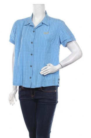 Γυναικείο πουκάμισο Jack Wolfskin, Μέγεθος L, Χρώμα Μπλέ, 65% lyocell, 35% βαμβάκι, Τιμή 26,60 €