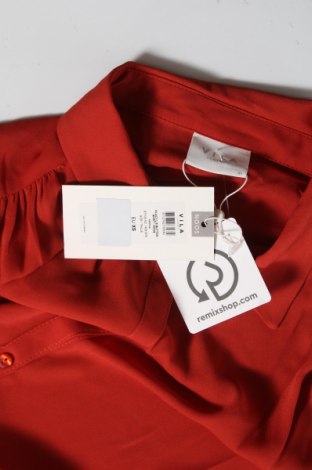 Γυναικείο πουκάμισο Vila, Μέγεθος XS, Χρώμα Κόκκινο, Πολυεστέρας, Τιμή 14,23 €