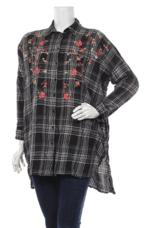 Γυναικείο πουκάμισο Zara, Μέγεθος M, Χρώμα Μαύρο, Βαμβάκι, Τιμή 18,19 €