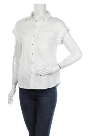 Γυναικείο πουκάμισο Zero, Μέγεθος XS, Χρώμα Εκρού, 55% λινό, 45% βαμβάκι, Τιμή 26,47 €
