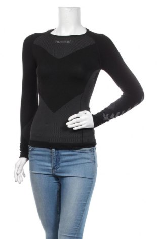 Дамска спортна блуза Hummel, Размер XS, Цвят Черен, 92% полиамид, 8% еластан, Цена 34,50 лв.