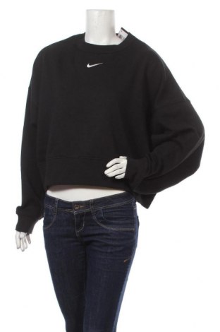 Damen Sport Shirt Nike, Größe M, Farbe Schwarz, 80% Baumwolle, 20% Polyester, Preis 46,00 €