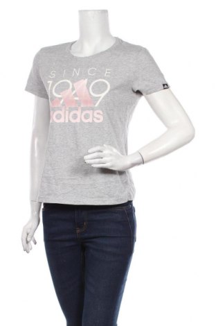 Tricou de femei Adidas, Mărime M, Culoare Gri, 70% bumbac, 30% poliester, Preț 86,21 Lei